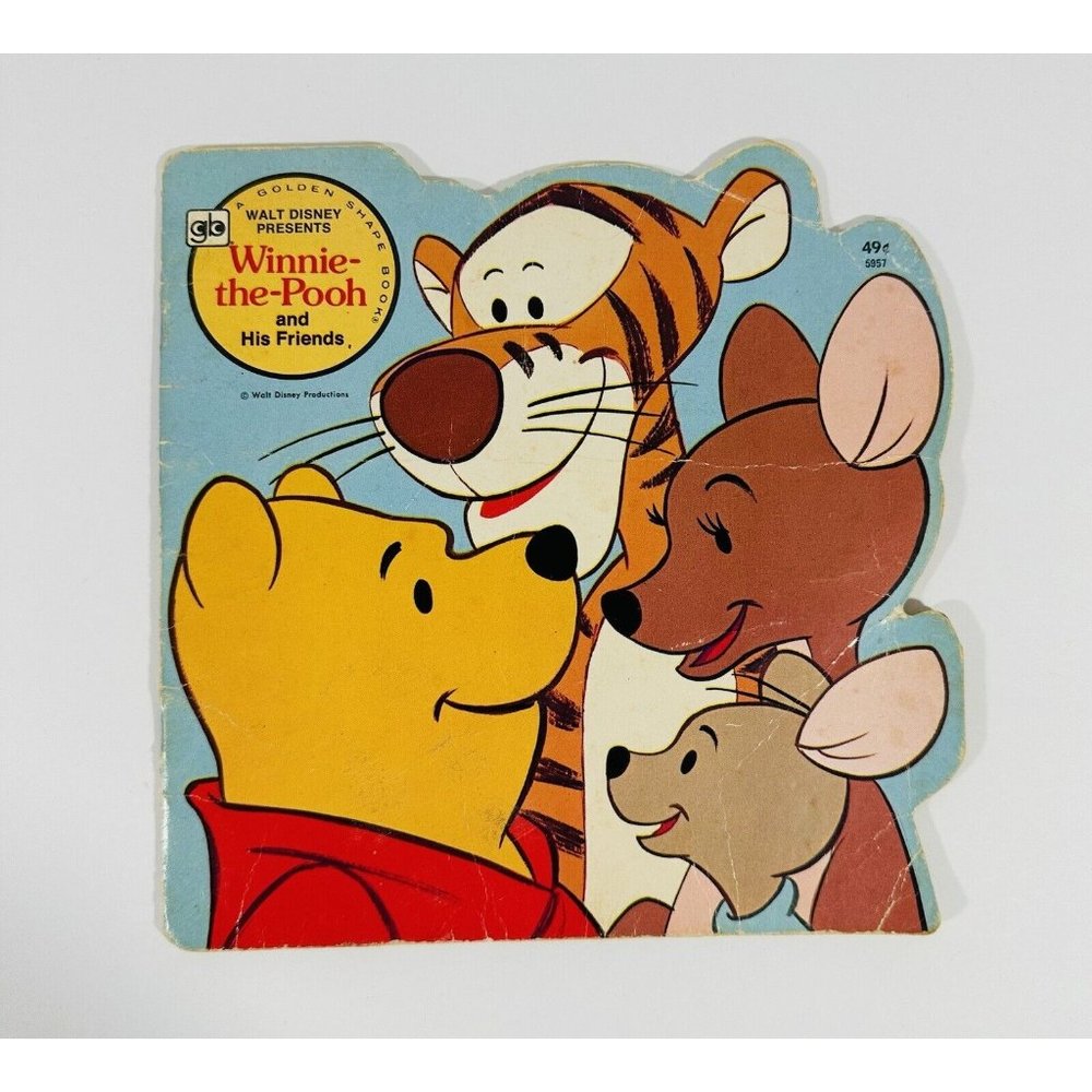Winnie The Pooh Kids Book 1978 Golden Shape  Vintage Tigger Walt Disney Kanga